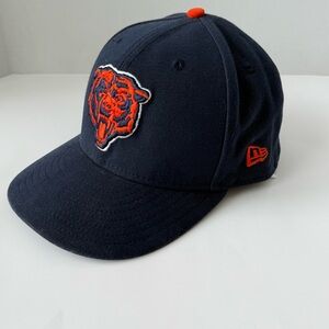New Era 59Fifty 5950 Chicago Bears Fitted 7 1/4 Baseball Cap Hat Black NFL GSH